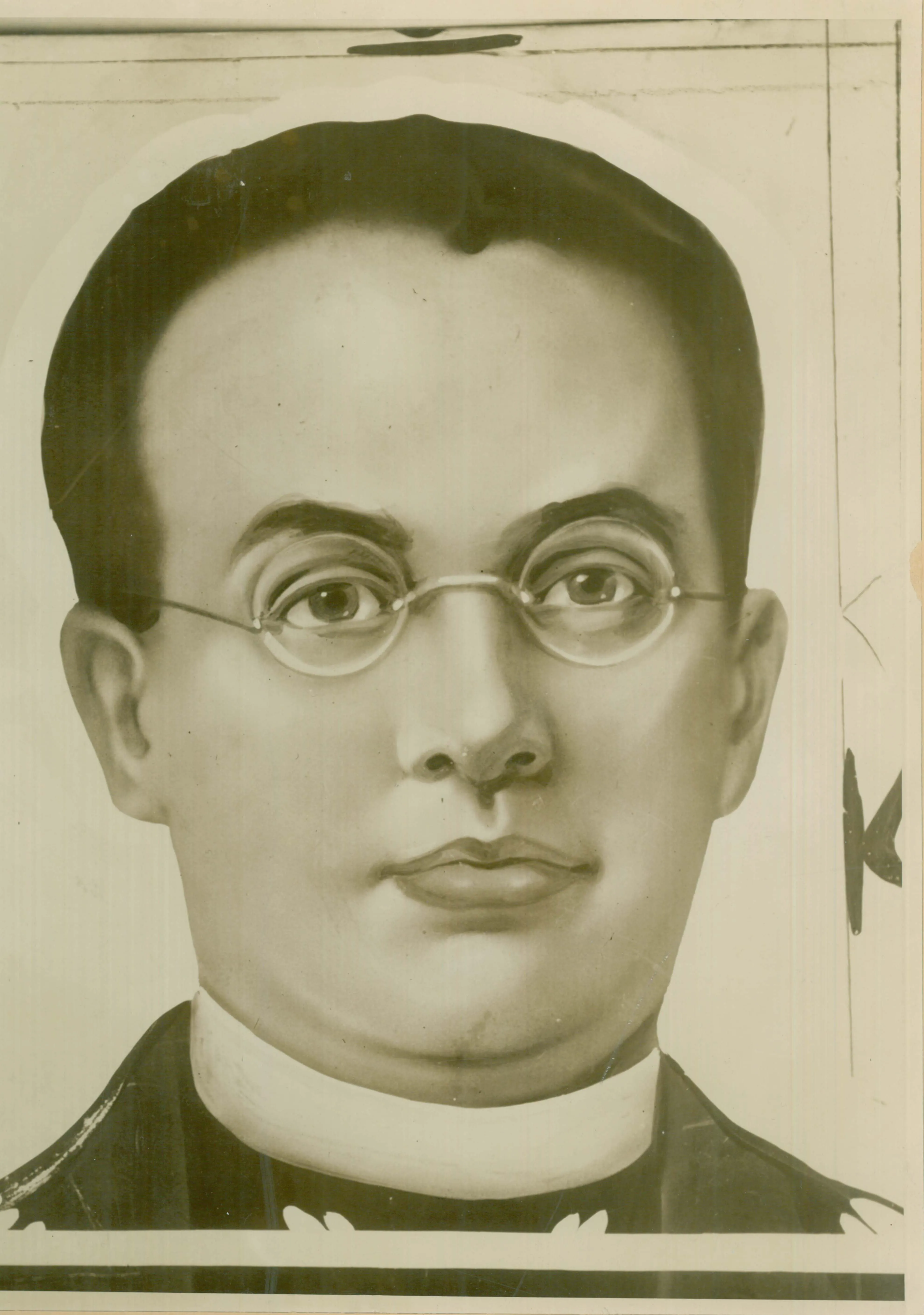 Portrait photograph of Reverend Edward Wheeler Hall in clerical attire, c. 1920.